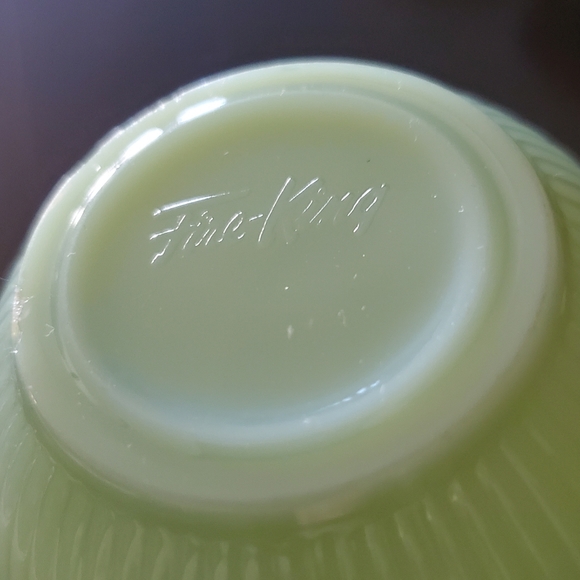 "Jane Ray Jade Ite" 8oz Green Jadeite Fire King Cup Only - Picture 5 of 12